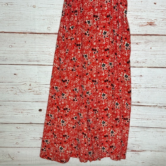 Free People Cecelia Jumpsuit in Red Combo Sz S - Picture 11 of 14